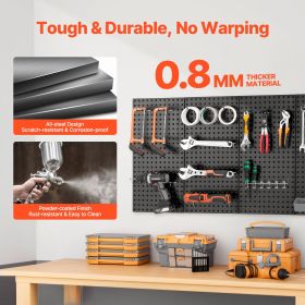 Metal Pegboard Panels, 24" x 12" Pegboard, 4 Panels, Heavy Duty Peg Board Wall Organizer with Accessories