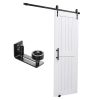 Sliding Barn Door, 30 x 84 inch, High-Strength MDF Panel, Barn Door with Hardware Kit, Water-Proof PVC Surface, Easy to Install, H-Frame