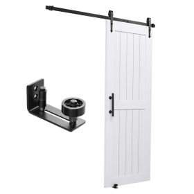 Sliding Barn Door, 30 x 84 inch, High-Strength MDF Panel, Barn Door with Hardware Kit, Water-Proof PVC Surface, Easy to Install, H-Frame