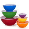 Mixing Bowls with Lids Set, 12 Piece Plastic Mixing Bowls Set, Nesting Mixing Bowl for Space Saving Storage, Ideal for Cooking, Baking