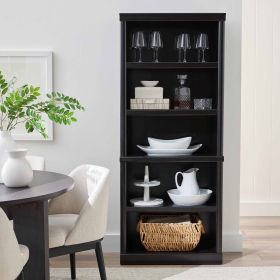 71" Ashwood Road 5 Shelf Bookcase, Black Finish