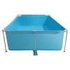 Frame Above Ground Swimming Pool, 118 x 78 x 30 in Rectangular Steel Metal Frame, Large Rectangle Outdoor Backyard Family Pool