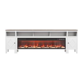 Fireplace TV Stand, Farmhouse Fireplace TV Stand for TVs up to 100 inch