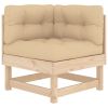 Corner Sofas with Cushions 2 pcs Solid Wood Pine