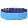 Children Swimming Pool Folding Blue Ã˜ 47.24 x 11.81 in
