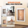 Pet Door, 8.27" x 11.93" Aluminum Frame with Lock and Flap System, Weatherproof Doggy Door, Easy to Install in Interior or Exterior Doors
