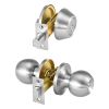 Door Knob and Deadbolt Set, Satin Nickel Entry Door Knob and Single Cylinder Deadbolt Combo Pack, Fit for 1-3/8" to 1-3/4" Door Thickness