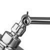 Shower Head Extension Arm, 16 inches, Brass Shower Arm Extender with Flexible Adjustable Angle Height, Chrome Finish