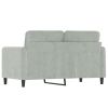 2-Seater Sofa Light Gray 47.2" Velvet