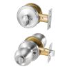 Door Knob and Deadbolt Set, Satin Nickel Entry Door Knob and Single Cylinder Deadbolt Combo Pack, Fit for 1-3/8" to 1-3/4" Door Thickness