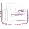 Sofa Chair Light Gray 23.6" Velvet