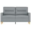 2-Seater Sofa Light Gray 47.2" Fabric