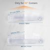 Plastic Shower Caddy Corner (For 90Â° Only), 4 Pack Adhesive Corner Shower Shelves for Bathroom Organizers and Storage, Crystal