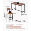 Bar Table, 5PCS 47â€³ Bars Tables Set, Bar Tables and Chair Set with Rounded Edge Design, Rectangular Pub Table with Four Stools for Living Room