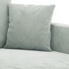 Sofa Chair Light Gray 23.6" Velvet
