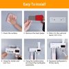 Wall Mounted Toothbrush Sanitizer Holder IR Induction UV Sanitization Rack with 4 Slots Toothpaste Dispenser for Bathroom