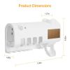 Wall Mounted Toothbrush Sanitizer Holder IR Induction UV Sanitization Rack with 4 Slots Toothpaste Dispenser for Bathroom