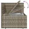Patio Corner Sofa with Cushion Gray 22.4"x22.4"x22" Poly Rattan
