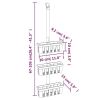 Shower Hanger Shelf 11.8" x 5.9" x (26.4"-41.3") Aluminum