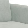 2-Seater Sofa Light Gray 47.2" Velvet