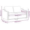 2-Seater Sofa Black 47.2" Fabric
