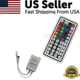 32FT LED Strip Lights Remote Control Bedroom Waterproof for Indoor Outdoor Use (Package Includes: 44KEY+RGB CONTROL)