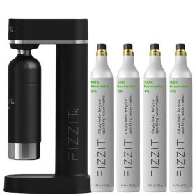 SpÃ¤rklÃ¯ Value Pack: Customize Your Hydration with Extra CO2 Gas Cylinders (Color: Black, C02 Cylinder: 4 Pack)