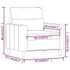 Sofa Chair Dark Gray 23.6" Fabric