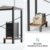 L Shaped Computer Desk - Gaming Corner 50 Inch Office Writing PC Wooden Table with CPU Storage Shelf & Side Bag